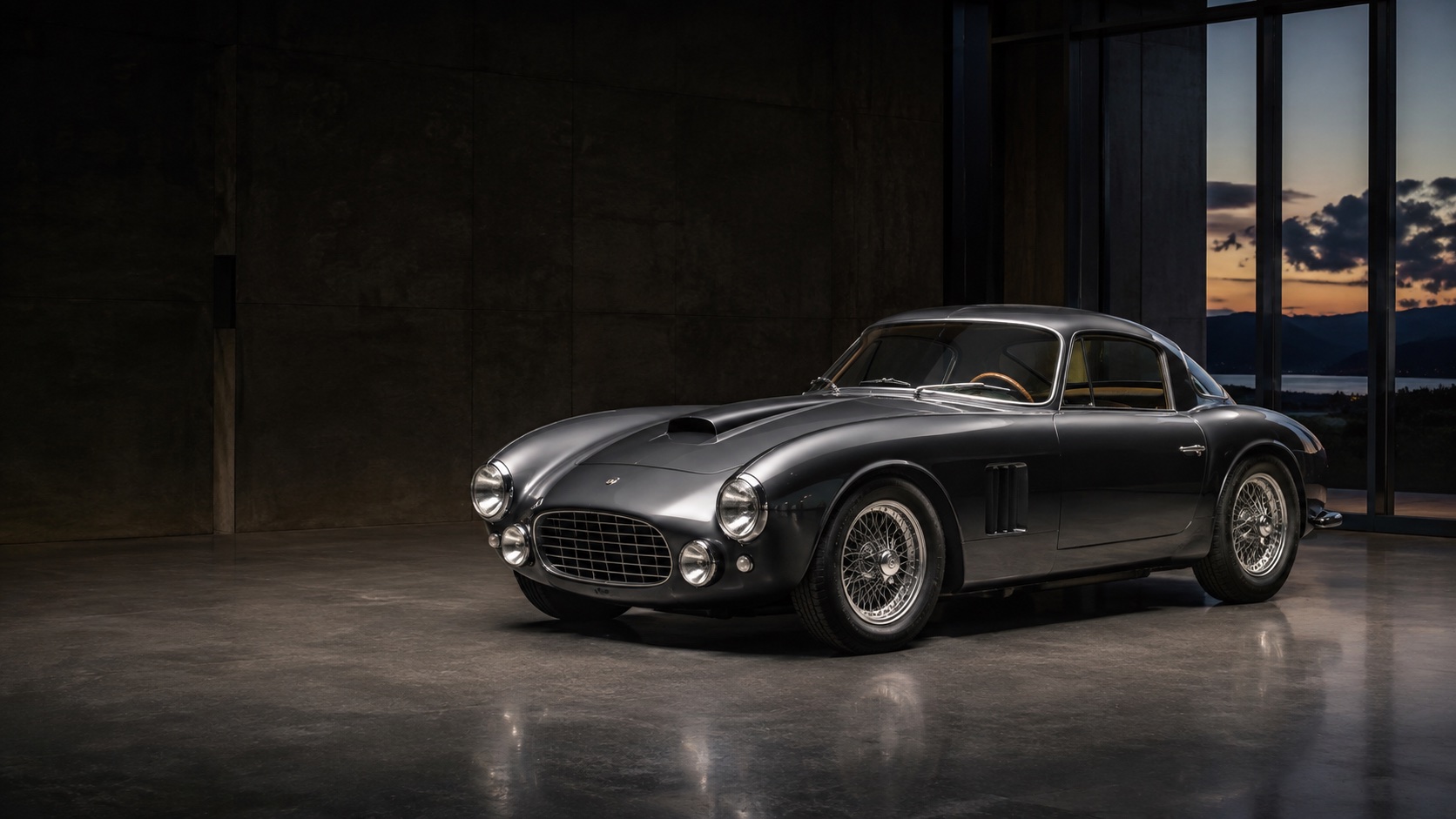 Black competition sports car in the Motorcar Society gallery